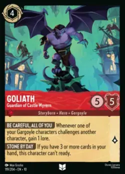 Goliath-Guardian of Castle Wyvern 119/204 Whispers in the Well COLD FOIL Lorcana - Image 1