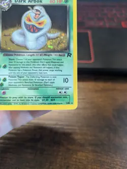 Pokemon Dark Arbok TCG Team Rocket Holo Card 2/82 Near Mint - Image 3