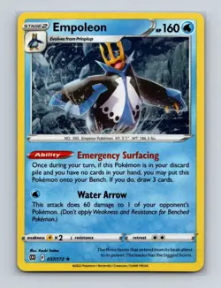 Empoleon 037 Pokemon Brilliant Stars Cosmos Holo Promo Card NM+ - Image 1