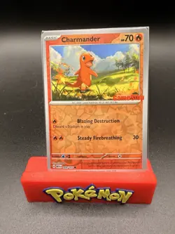 Pokemon Charmander Reverse Holo Card 004/165 GameStop Promo, Sealed-c - Image 1