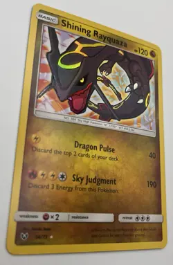 Pokemon Shining Rayquaza Holo Shiny Rare Shining Legends 56/73 120 HP Basic Card - Image 3