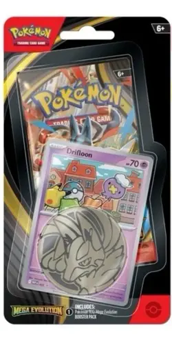 Pokemon Tcg Mega Evolutions Single Blister Pack Drifloon Promo Card - Image 1