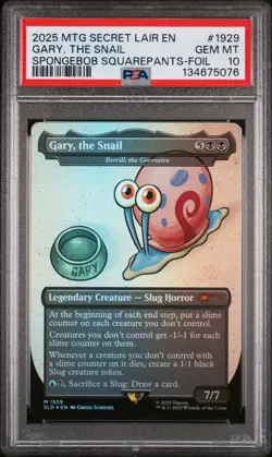 2025 MAGIC THE GATHERING SPONGEBOB SECRET LAIR DROP FOIL PSA 10 GEM MINT GARY - Image 1