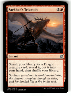 Sarkhan's Triumph 154 Normal U Dragons of Tarkir LP - Image 1