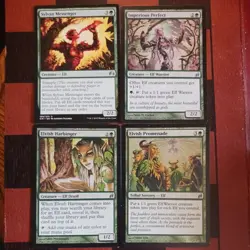 Mtg Elvish Promenade, Elvish Harbinger, Imperious Perfect Lorwyn Elf Lot LP - Image 1