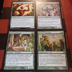 Mtg Elvish Promenade, Elvish Harbinger, Imperious Perfect Lorwyn Elf Lot LP - Image 2