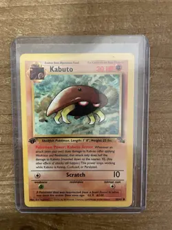 Pokemon Kabuto 50/62 Fossil 1st Edition Stage 1 Common Card 1999 English Regular - Image 1