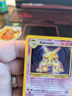 Pokemon Base Set Unlimited Holo Card: Alakazam (1/102) - Near Mint - Image 5