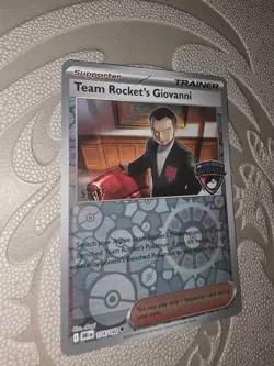 Team Rocket's Giovanni STAFF stamped Pokemon Regional Championship DRI 174/182 - Image 1