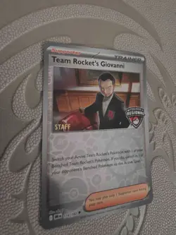 Team Rocket's Giovanni STAFF stamped Pokemon Regional Championship DRI 174/182 - Image 2