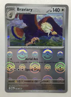 Pokemon TCG Braviary Pokeball Holo Black Bolt 078/086 Pack Fresh Mint English - Image 1