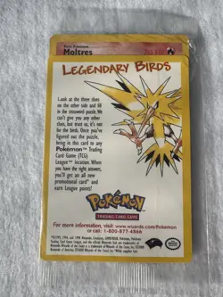 Pokemon Moltres Black Star Promo #21 – Legendary Birds – WotC – Factory Sealed - Image 1