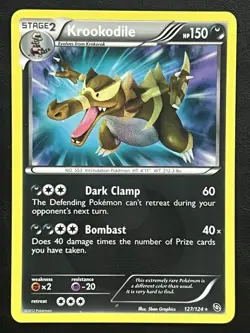 Pokemon Krookodile Secret Rare - Dragons Exalted - 127/124 LP - Image 1