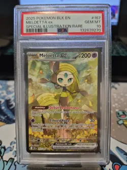 Pokemon TCG Meloetta EX Special Illustration Rare 167/086 Black Bolt GEM MINT 10 - Image 1