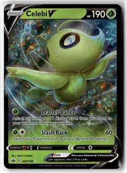 Celebi V ⭐ 007/198 Holo Rare V Chilling Reign 2021 Pokemon NM - Image 1