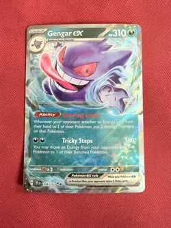 Pokemon Gengar EX Full Art Holo SV05: Temporal Forces 310 HP Double Rare 104/162 - Image 1