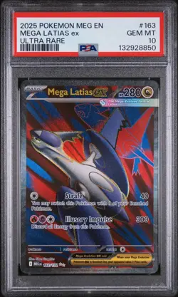 2025 POKEMON MEG EN-MEGA EVOLUTION ULTRA RARE #163 MEGA LATIAS EX PSA 10 - Image 1
