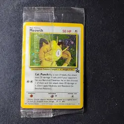 Pokemon TCG Meowth WOTC Black Star Promo Holo 10 Factory Sealed - Image 1