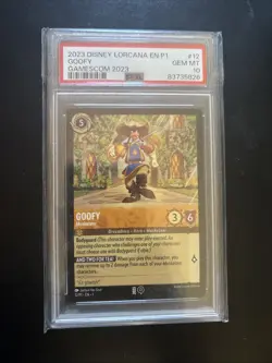 Disney Lorcana Goofy Musketeer Gamescom Promo Graded PSA 10 Gem Mint - Image 1