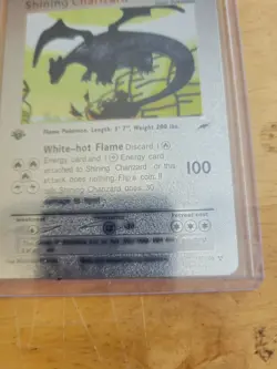 Ultra Rare Shiny Shining Charizard 1st Edition 107/105 Silver Foil Display Card - Image 3