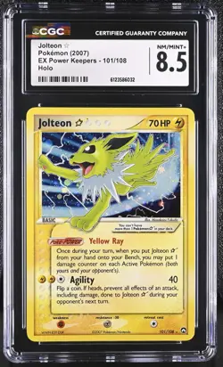 CGC 8.5 Jolteon Gold Star 2007 EX Power Keepers 101/108 Holo Pokemon Card - Image 1