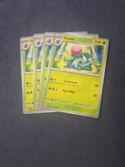 Pokemon Card 2023 Scarlet & Violet 151 Playset Ivysaur 002/165 x4 4x - Image 1