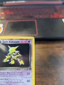 Dark Alakazam Holo Pokemon TGC Card. Team Rocket 1/82 Near Mint - Image 2