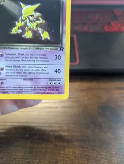 Dark Alakazam Holo Pokemon TGC Card. Team Rocket 1/82 Near Mint - Image 3