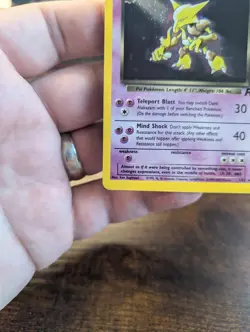 Dark Alakazam Holo Pokemon TGC Card. Team Rocket 1/82 Near Mint - Image 4