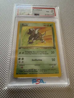 1999 Pokemon TCG Jungle Pinsir Holo 1st Edition PSA 8 9/64 Card Stock - Image 1