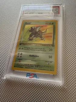 1999 Pokemon TCG Jungle Pinsir Holo 1st Edition PSA 8 9/64 Card Stock - Image 4
