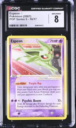 CGC 8 Espeon Gold Star 2007 POP Series 5 16/17 Pokemon Card - Image 1