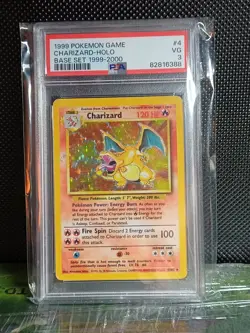 PSA 3 Fourth Print 1999-2000 Pokemon Card Base Set Charizard 4/102 graded 4th - Image 1