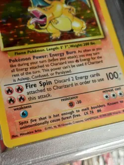 PSA 3 Fourth Print 1999-2000 Pokemon Card Base Set Charizard 4/102 graded 4th - Image 4