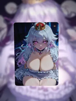 Boosette Super Mario Anime Waifu Sexy Goddess Doujin Lewd Hentai Card - Image 1
