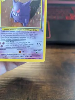 Pokemon TCG Gengar 5/62 Fossil Holo Rare Card – Near Mint - Image 3