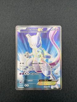 Pokemon Mewtwo EX TCG Full Art Holo Ultra Rare Card Breakthrough 157/162 - LP+ - Image 1