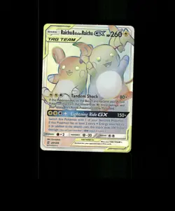 FAN-ART READ DESCRIPTION BELOW HOLO Raichu Card Raichu Pokemon Card p1 - Image 1
