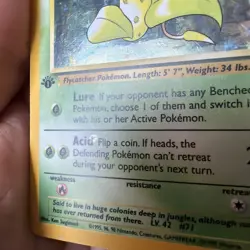 Pokemon TCG Victreebel Jungle Holo Card 14/64 1st Edition Rare - Image 3