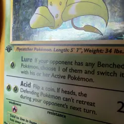 Pokemon TCG Victreebel Jungle Holo Card 14/64 1st Edition Rare - Image 4