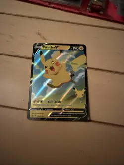Pokemon TCG Pikachu v Celebrations Holo Ultra Rare Card - Image 1
