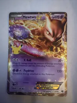 Pokemon TCG Mewtwo EX 54/99 Celebrations Classic Collection Holo Card - Image 1