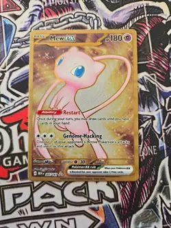 Mew EX 151 Gold Metal Card 205/165 SV: Scarlet & Violet Promo Card | NM - Image 1