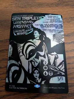 Magic The Gathering Sen Triplets, Secret Lair Borderless Foil 1198 Near Mint - Image 1