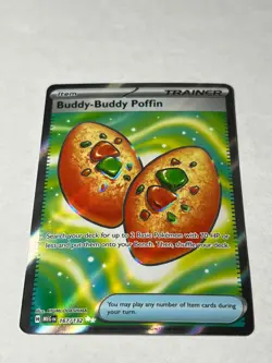 Buddy-Buddy Poffin 167/132 Ultra Rare Mega Evolution Pokemon Near Mint - Image 1