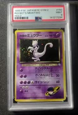 Pokemon Challenge Darkness Rocket's Mewtwo #150 Holo PSA 9 1999 Japanese - Image 1