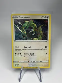 Pokemon TCG Rayquaza SWSH029 Cosmos Black Star Promo NM with SWIRL - Image 1