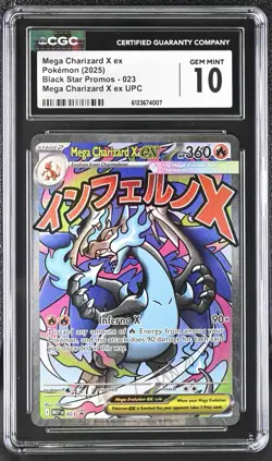 Mega Charizard X ex 023 CGC Gem Mint 10 Pokemon Black Star Promo UPC - Image 1