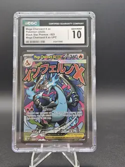 Mega Charizard X ex 023 CGC Gem Mint 10 Pokemon Black Star Promo UPC - Image 1
