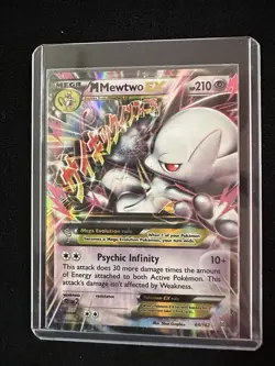 M Mewtwo EX 64/162 Breakthrough Holo LP Pokemon - Image 1